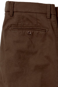Perma Color Pima Twill Khaki Pants in Brown (Mansfield Relaxed Fit) by Ballin