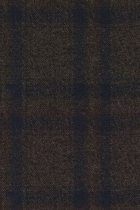 Ivy Modern 'Loro Piana' Plaid Wool 'Archive Line' Cap in Dark Brown and Navy by Wigens