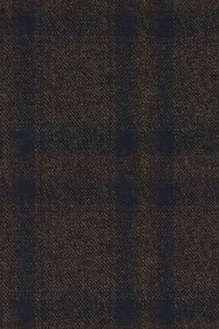 Ivy Modern 'Loro Piana' Plaid Wool 'Archive Line' Cap in Dark Brown and Navy by Wigens