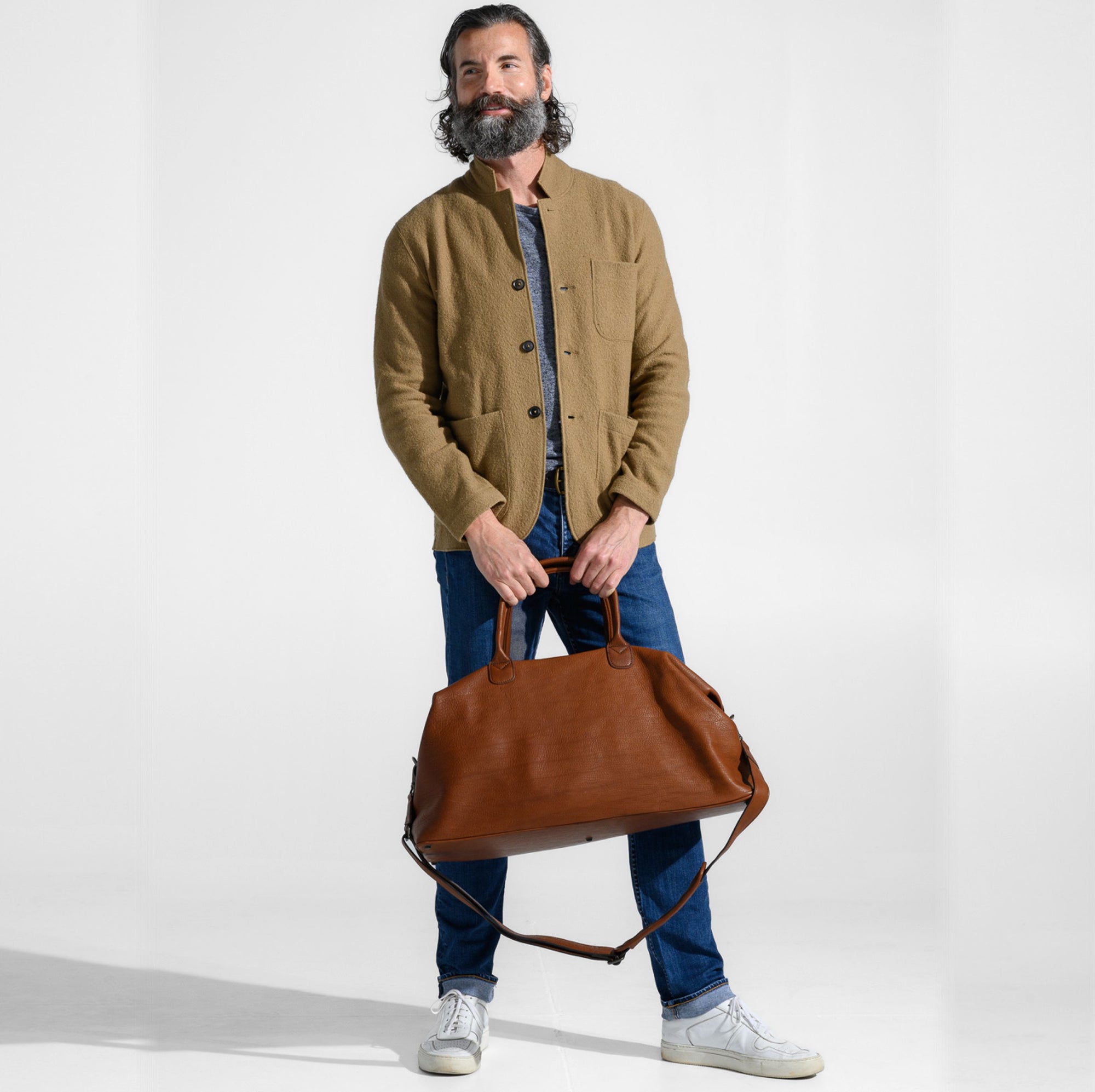 Benedict Leather Weekend Bag - Leather Bags by Moore & Giles