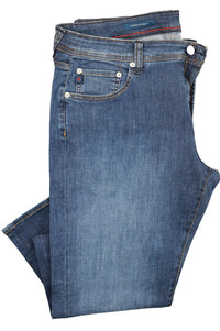 Lightweight Comfort Denim 5-Pocket Jeans in 5-Year Used Wash, Size 34x32 (Modern Straight Fit) by Ballin