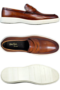 Barton Hybrid Penny Loafer in Cognac by Alan Payne Footwear