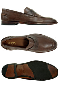 Naples Modern Suede Penny Loafer in Troy Brown by Alan Payne Footwear
