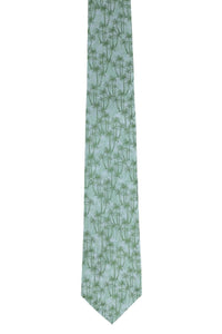 Palm Tree Linen and Silk Blend Tie by Trafalgar