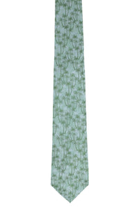 Palm Tree Linen and Silk Blend Tie by Trafalgar