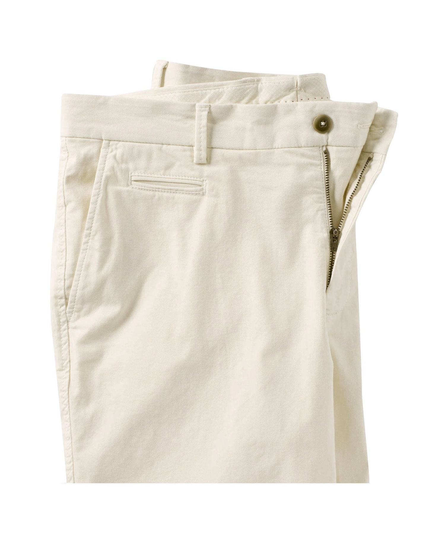 Broken Twill Stretch Cotton Shorts in Bone (Drummond Traditional Fit) by Ballin