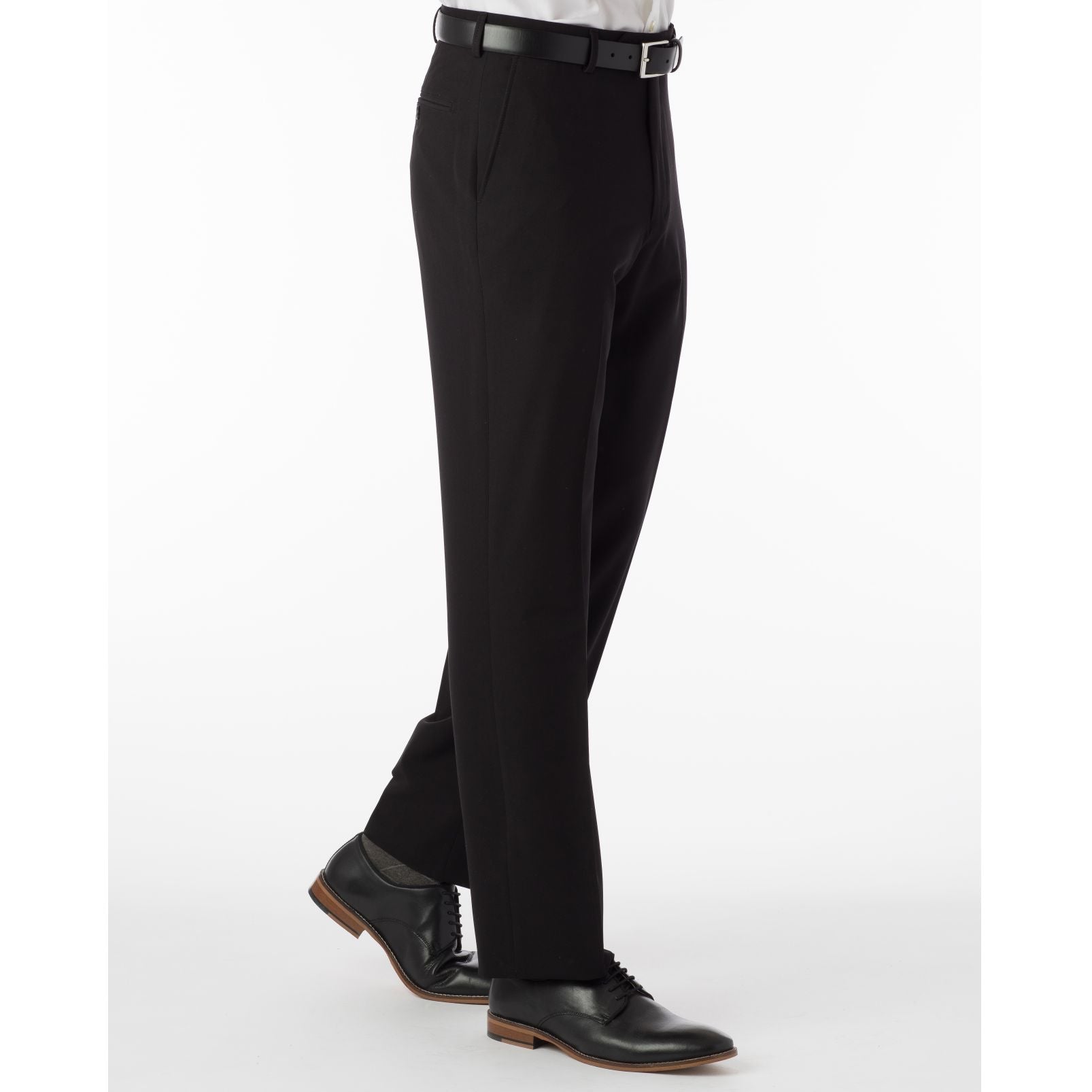 Comfort-EZE Commuter Bi-Stretch Gabardine Trouser in Black, Size 36 (Dunhill Traditional Fit) by Ballin