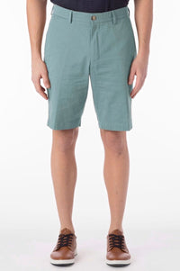Broken Twill Stretch Cotton Shorts in Zen Blue (College Modern Fit - 8" Inseam) by Ballin