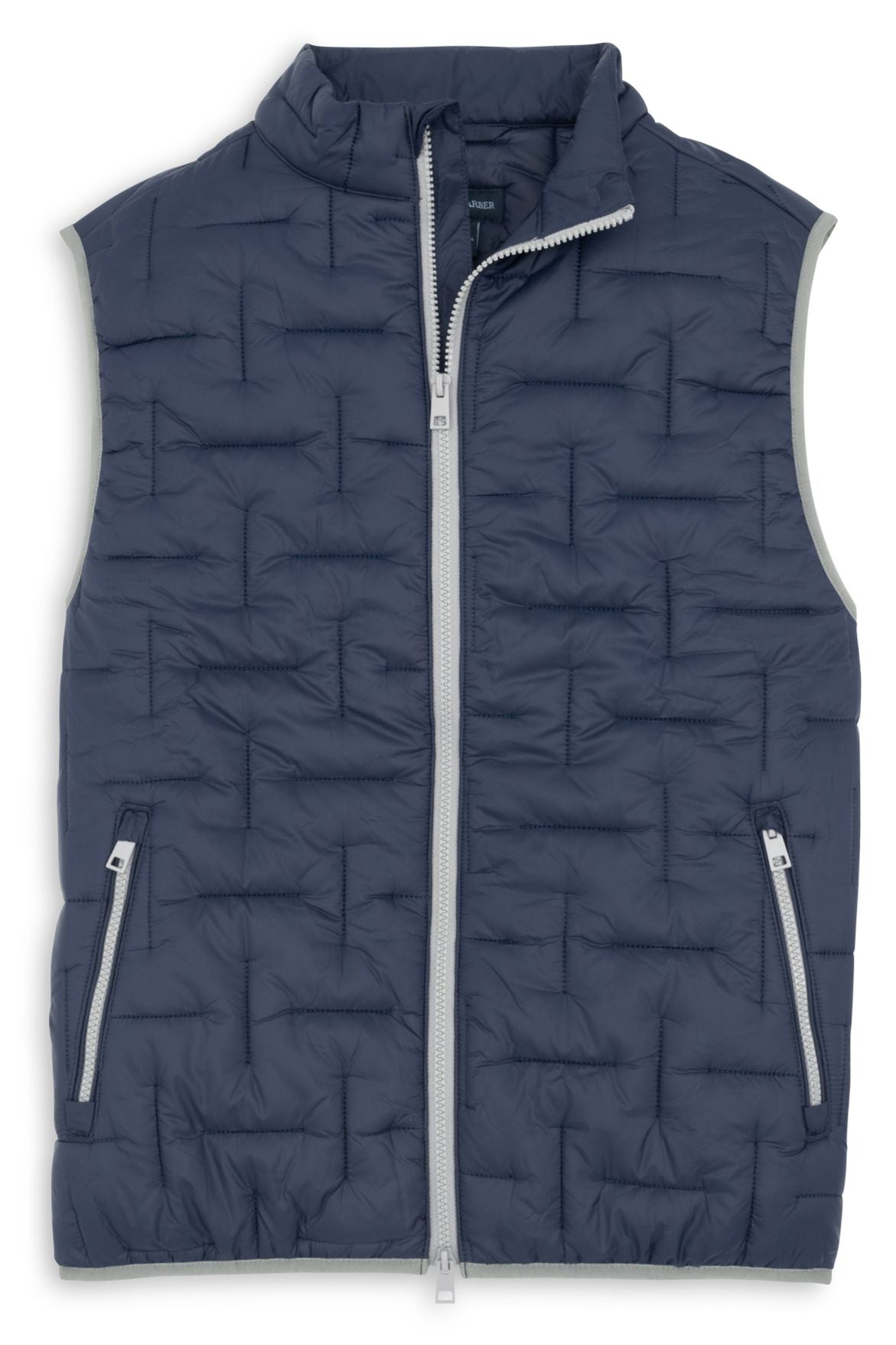 Space-Quilted Puffer Vest in Navy by Scott Barber