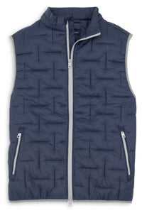 Space-Quilted Puffer Vest in Navy by Scott Barber