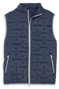Space-Quilted Puffer Vest in Navy by Scott Barber