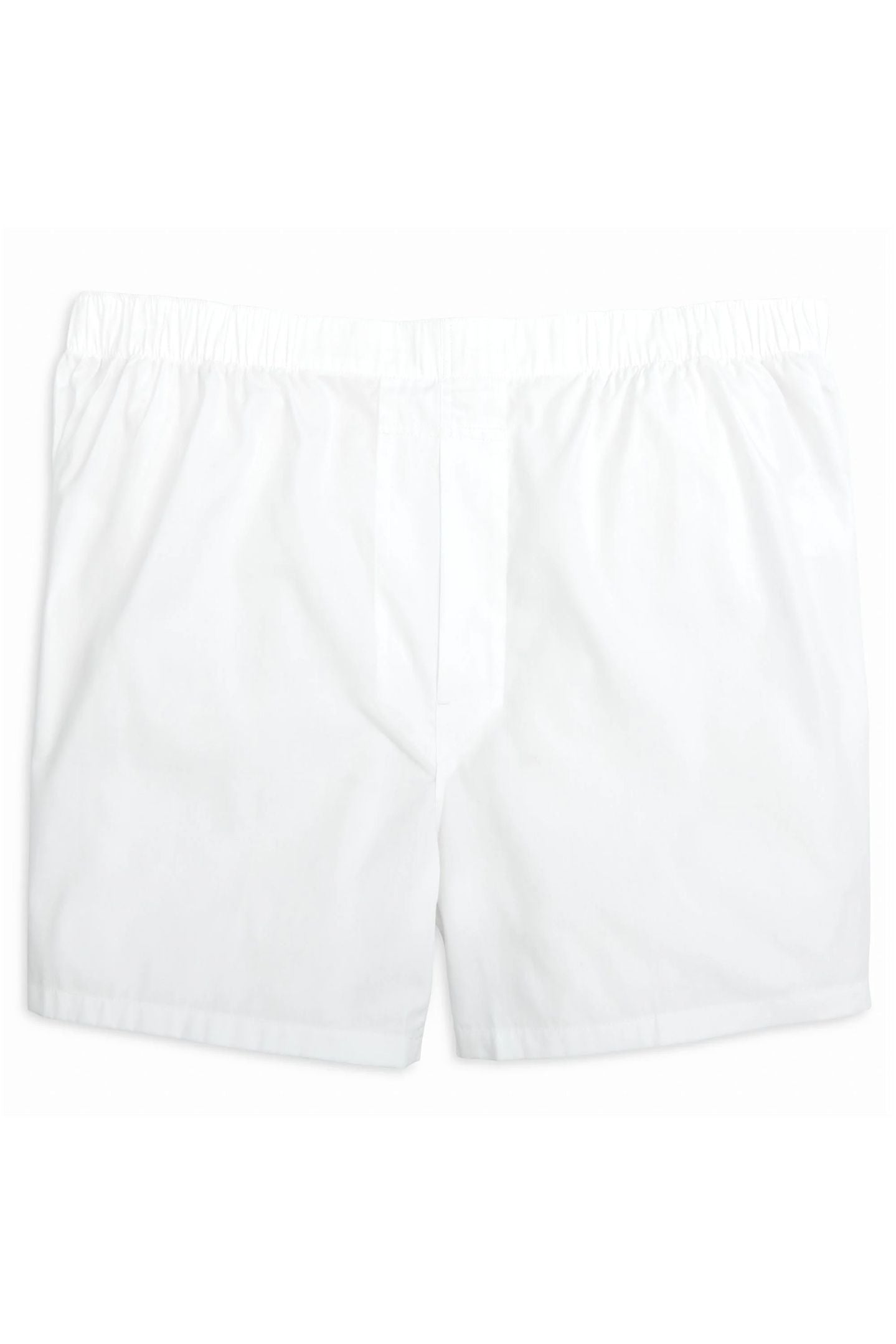 'Lofton' Solid Pinpoint Full Make Cotton Boxer Shorts in White, Size 42 Only (4 Pack) by Batton
