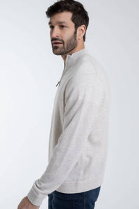 1/4 Zip Mock Neck Merino Wool Pullover Sweater (Choice of Colors) by Alashan Cashmere