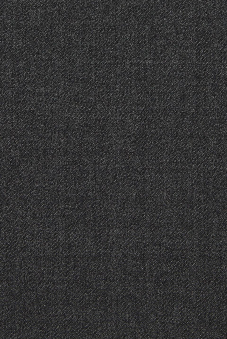 Super 110s Vitale Barberis Canonico Italian Luxury 4 Harness Wool Serge Flat Front Trouser in Charcoal (Choice of Fits) by 6 East by Ballin