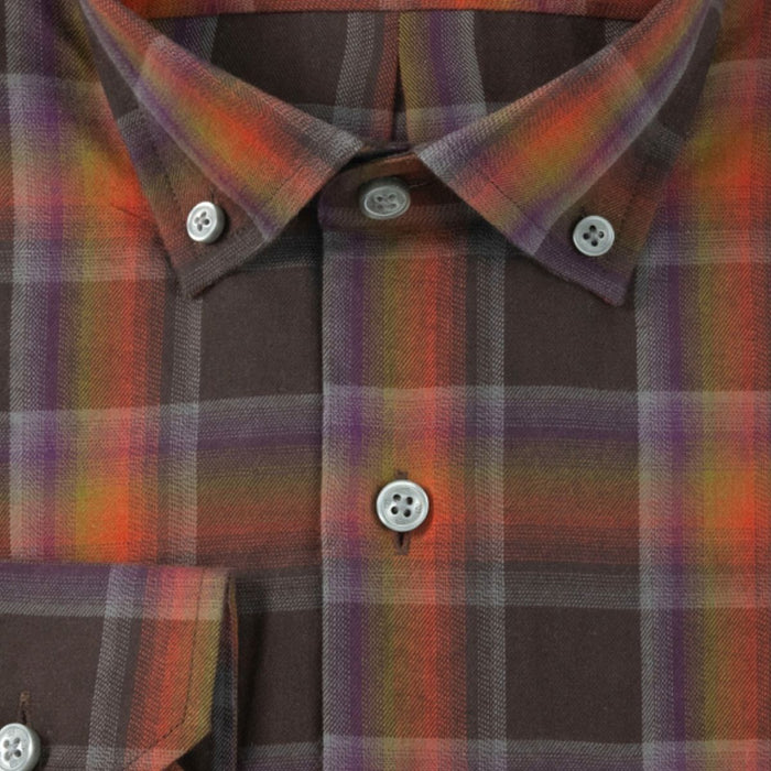 Lightweight Flannel Sport Shirt in Harvest Multi by Scott Barber