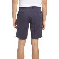 Washed Khaki Shorts in Navy (Sumpter9 Flat Front) by Charleston Khakis