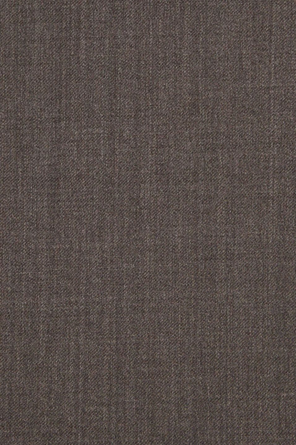 Super 110s Prunelle Wool Flat Front Trouser in Brown Mix (Choice of Fits) by 6 East by Ballin