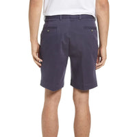Washed Khaki Shorts in Navy (Oak9 Double Reverse Pleat) by Charleston Khakis