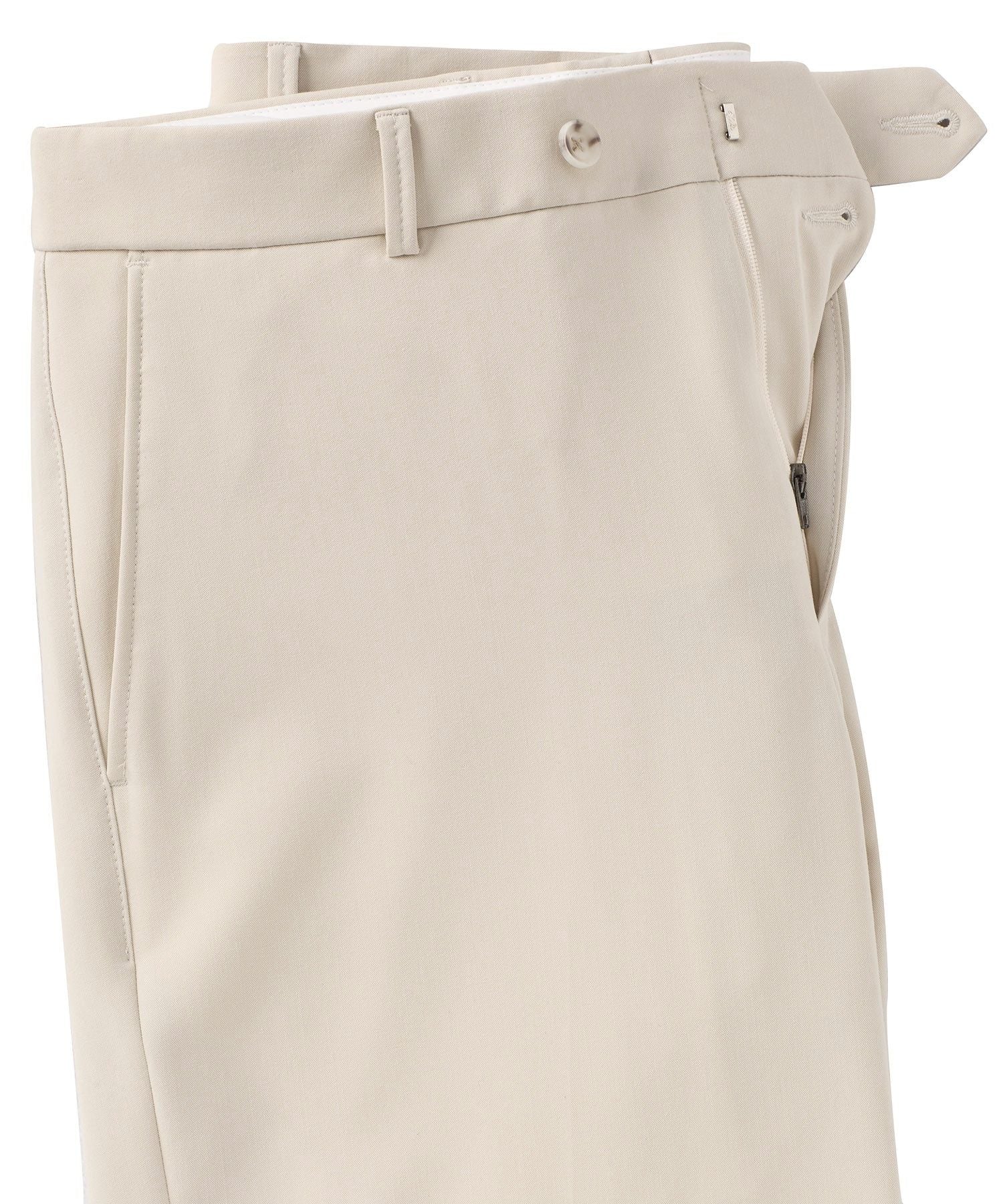 Comfort-EZE Commuter Bi-Stretch Gabardine Trouser in Cream (Flat Front Models) by Ballin
