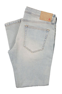 Vintage Irregular Denim 5-Pocket Jeans in Light Wash, Size 35x32 (Modern Straight Fit) by Ballin