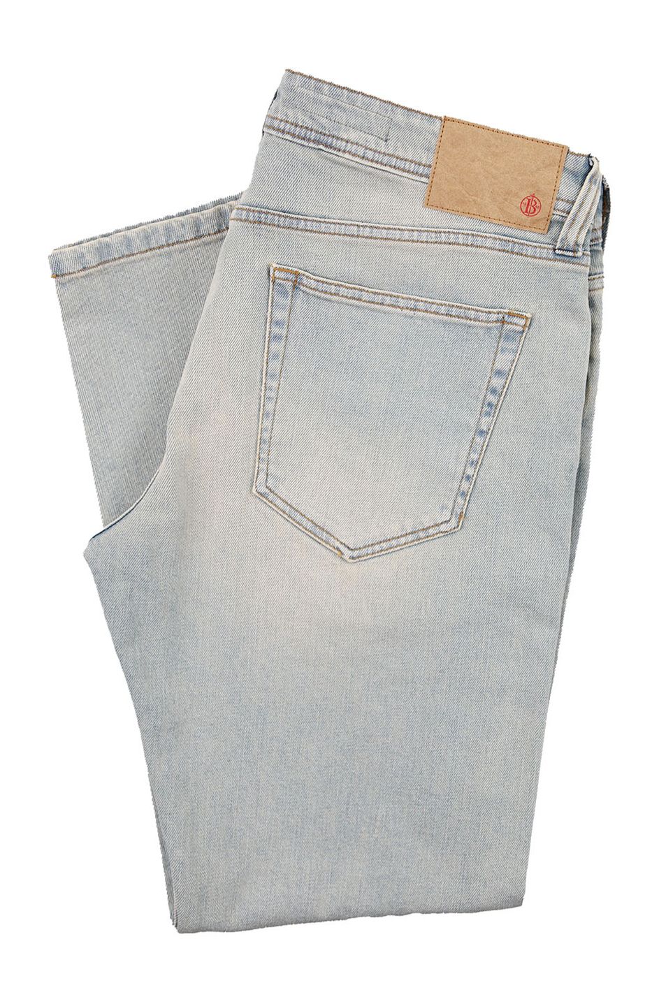 Vintage Irregular Denim 5-Pocket Jeans in Light Wash, Size 35x32 (Modern Straight Fit) by Ballin