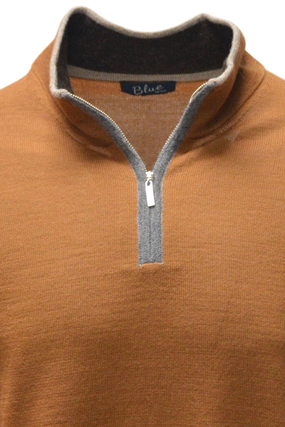 Baby Alpaca Mélange Quarter-Zip Sweater in Autumn by Blue 1899