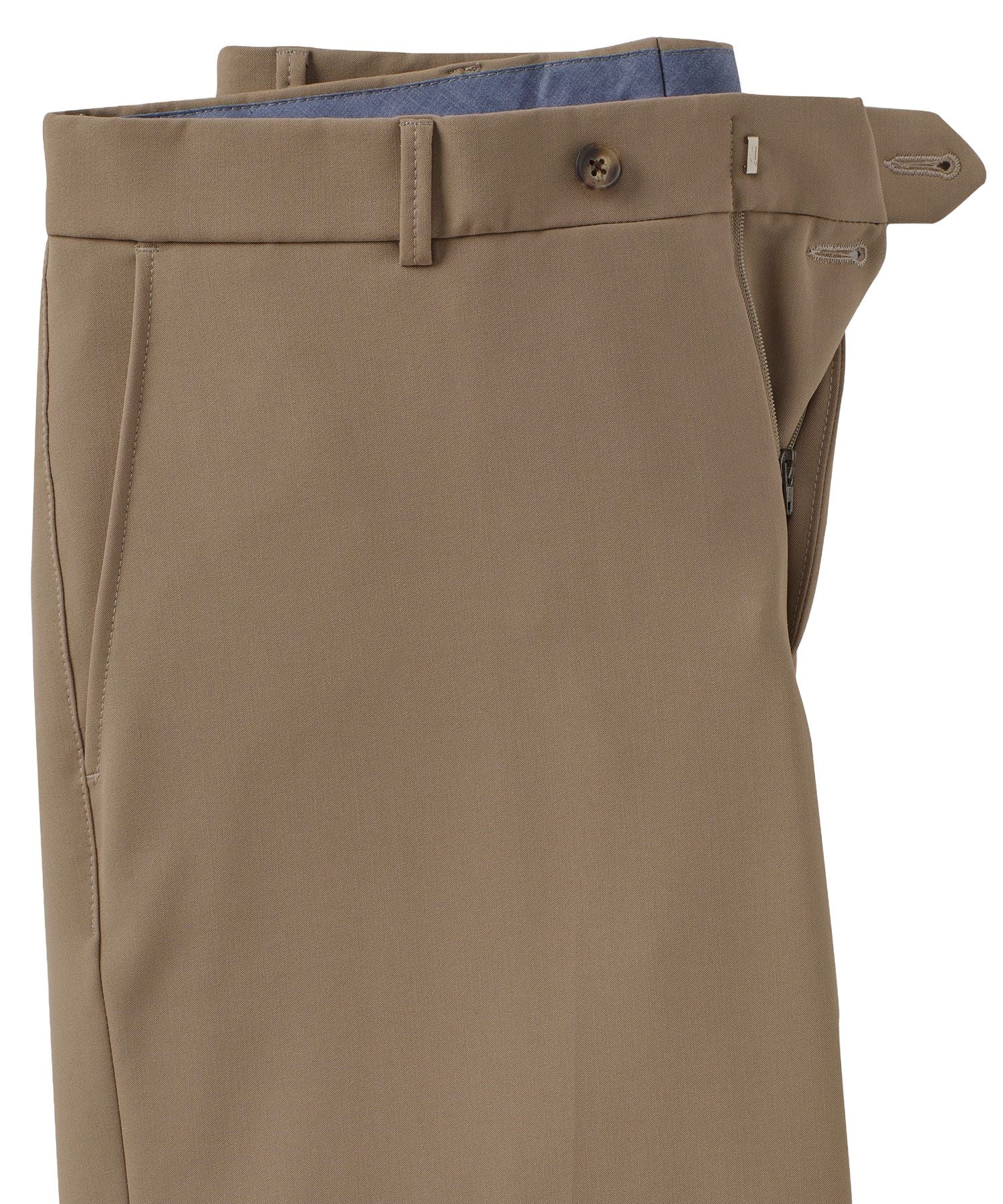 Comfort-EZE Commuter Bi-Stretch Gabardine Trouser in Khaki, Size 38 (Soho Modern Fit) by Ballin