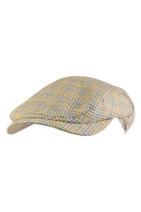 Ivy Classic Cap in Silk and Linen Houndstooth Multi Plaid (Choice of Colors) by Wigens