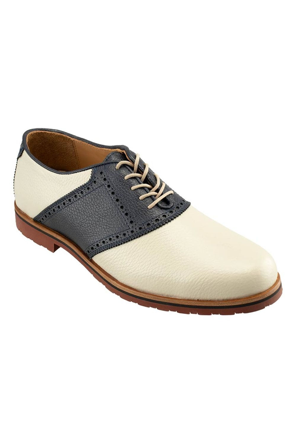 David Oxford Saddle Shoe in Ivory/Navy by T.B. Phelps