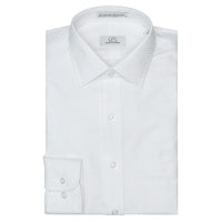 The Washington - Wrinkle-Free Tonal Check Cotton Dress Shirt in White (Size 15 1/2 - 34/35) by Cooper & Stewart