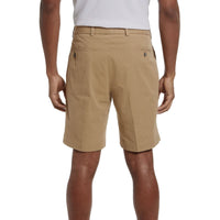 Washed Poplin Shorts in British Tan, Size 42 (Sumpter9 Flat Front) by Charleston Khakis