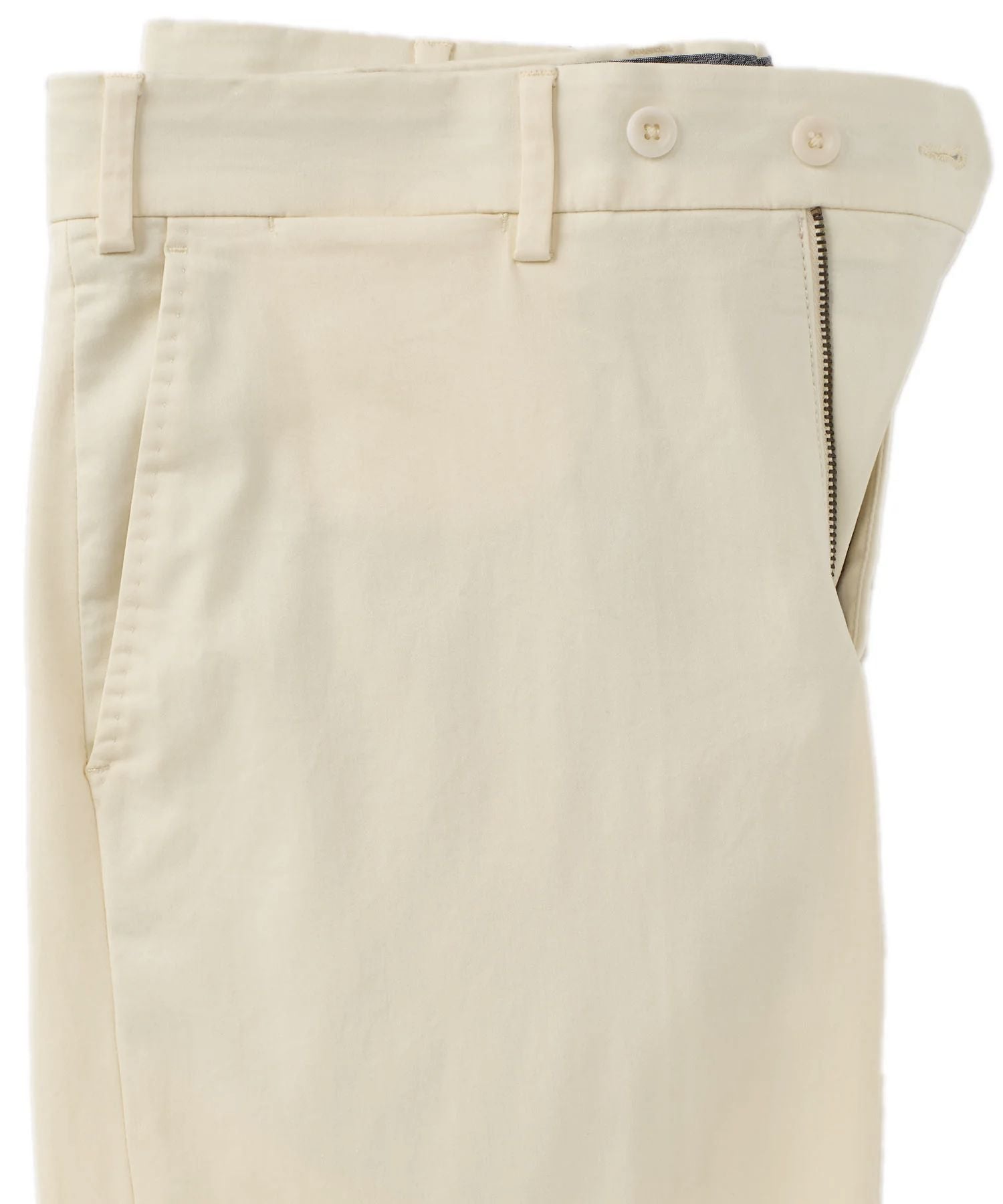 Supima Sateen Italian Luxury Flat Front Cotton Trouser in Butter (Choice of Fits) by 6 East by Ballin