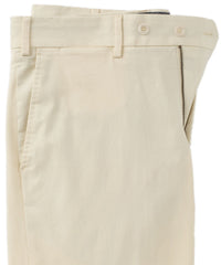 Supima Sateen Italian Luxury Flat Front Cotton Trouser in Butter (Choice of Fits) by 6 East by Ballin