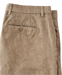 Italian Linen Chambray Twill Pants in Tan (Choice of Fits) by Ballin