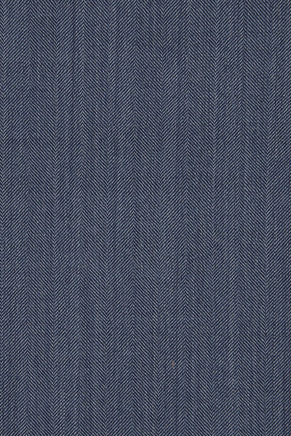 Super 130s Italian Solaro Herringbone Wool Flat Front Trouser in Navy (Houston Modern Fit) by 6 East by Ballin