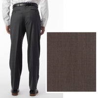 Super 120s Wool Gabardine Comfort-EZE Trouser in Oak (Manchester Pleated Model) by Ballin