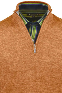 Royal Alpaca Half-Zip Mock Neck Sweater in Clemson Heather by Peru Unlimited