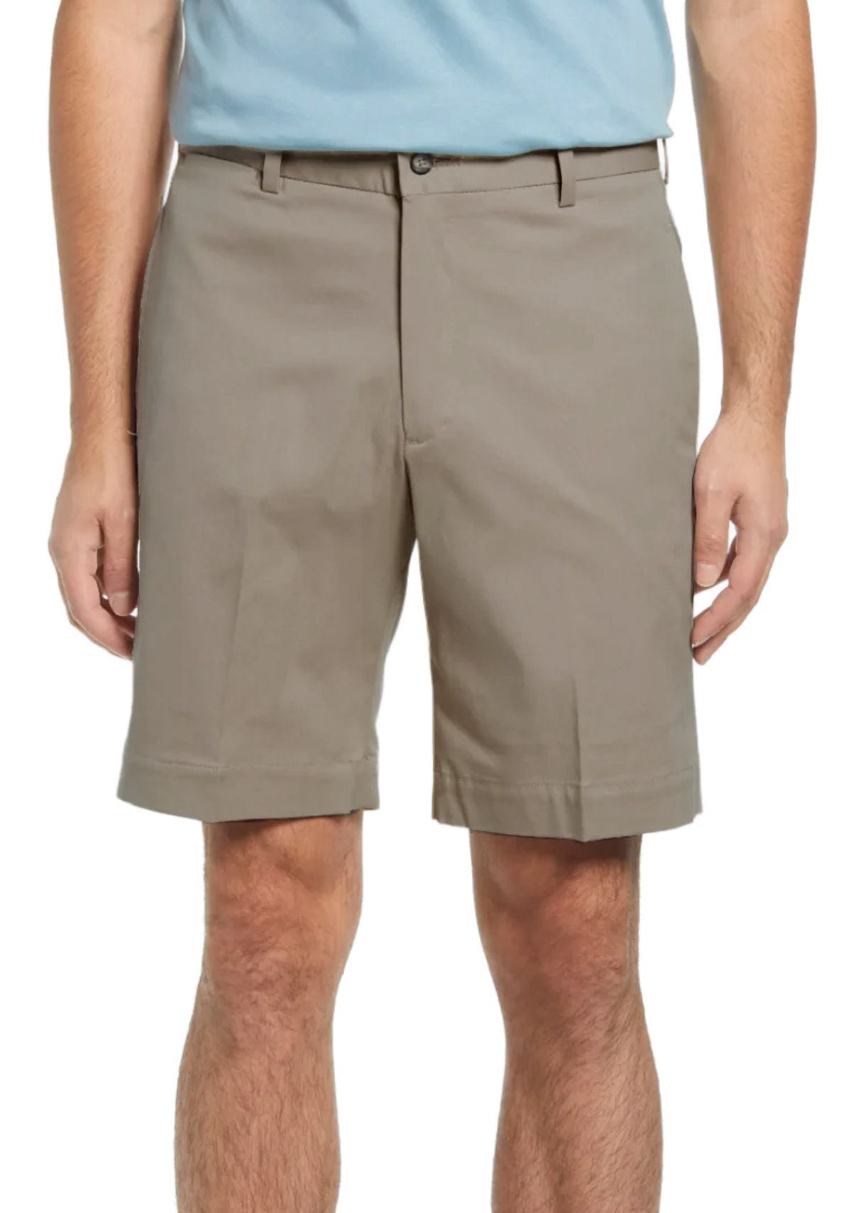 Stretch Compact Twill Shorts in Khaki (Sumpter9 Flat Front) by Charleston Khakis