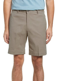 Stretch Compact Twill Shorts in Khaki (Sumpter9 Flat Front) by Charleston Khakis