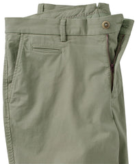 Broken Twill Stretch Cotton Shorts in Light Olive (College Modern Fit - 8" Inseam) by Ballin