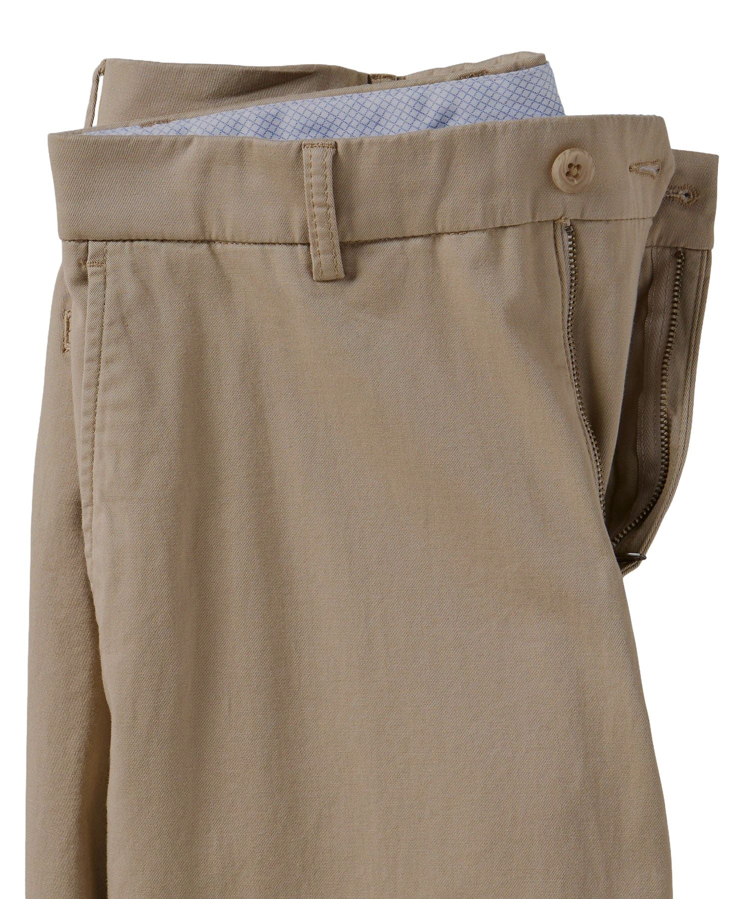 Perma Color Pima Twill Khaki Pants in Khaki (Flat Front Models) by Ballin