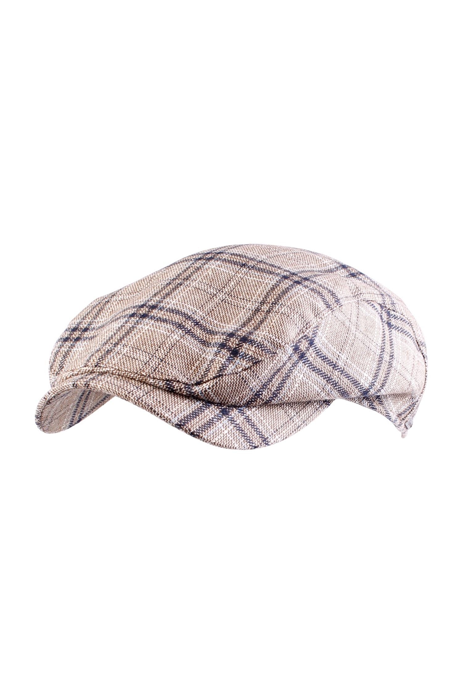 Ivy Contemporary Cap in Cotton Blend Check (Choice of Colors) by Wigens