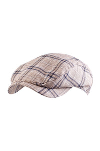Ivy Contemporary Cap in Cotton Blend Check (Choice of Colors) by Wigens