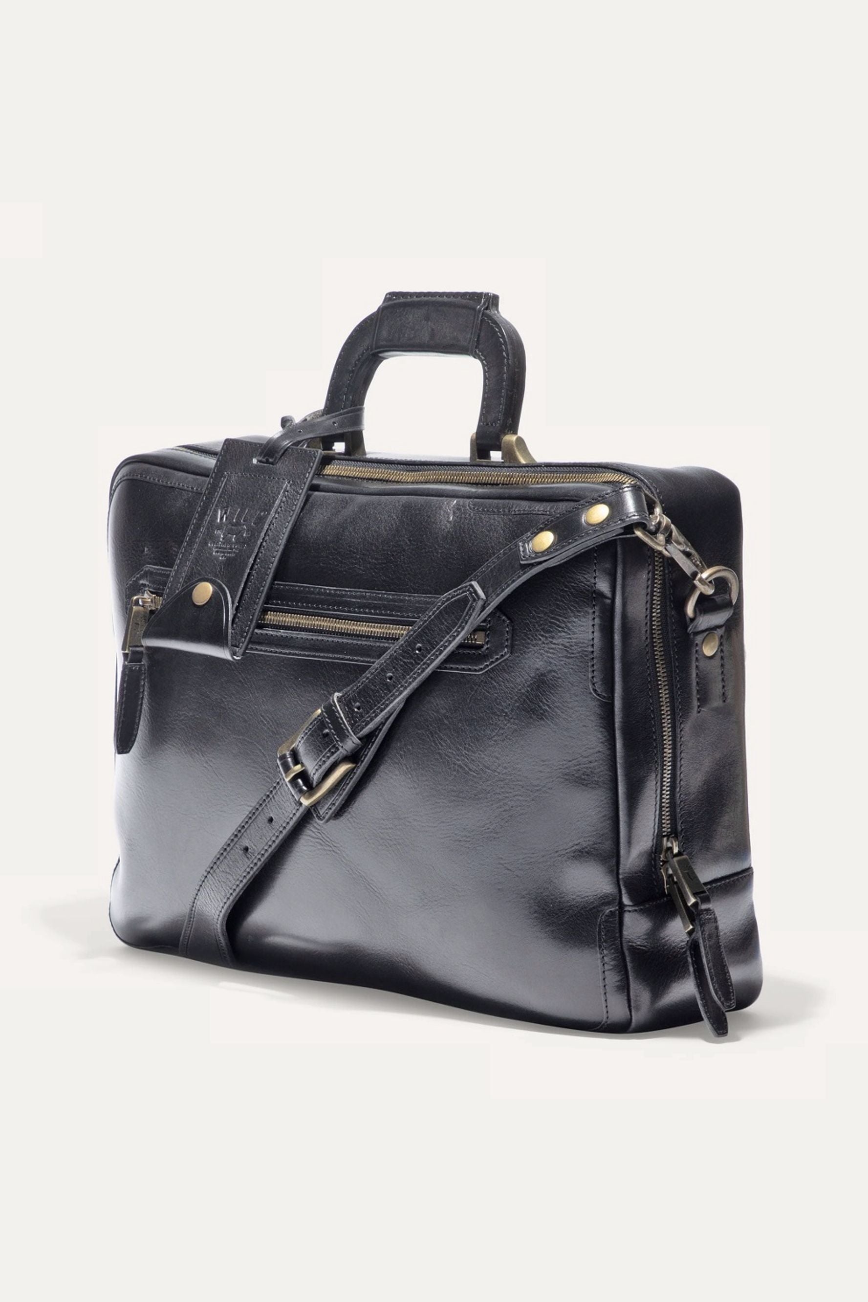 The Continental Briefcase (The William Collection) in Black by Will Leather Goods