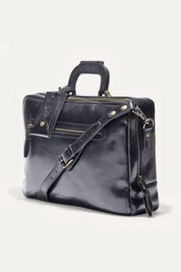 The Continental Briefcase (The William Collection) in Black by Will Leather Goods