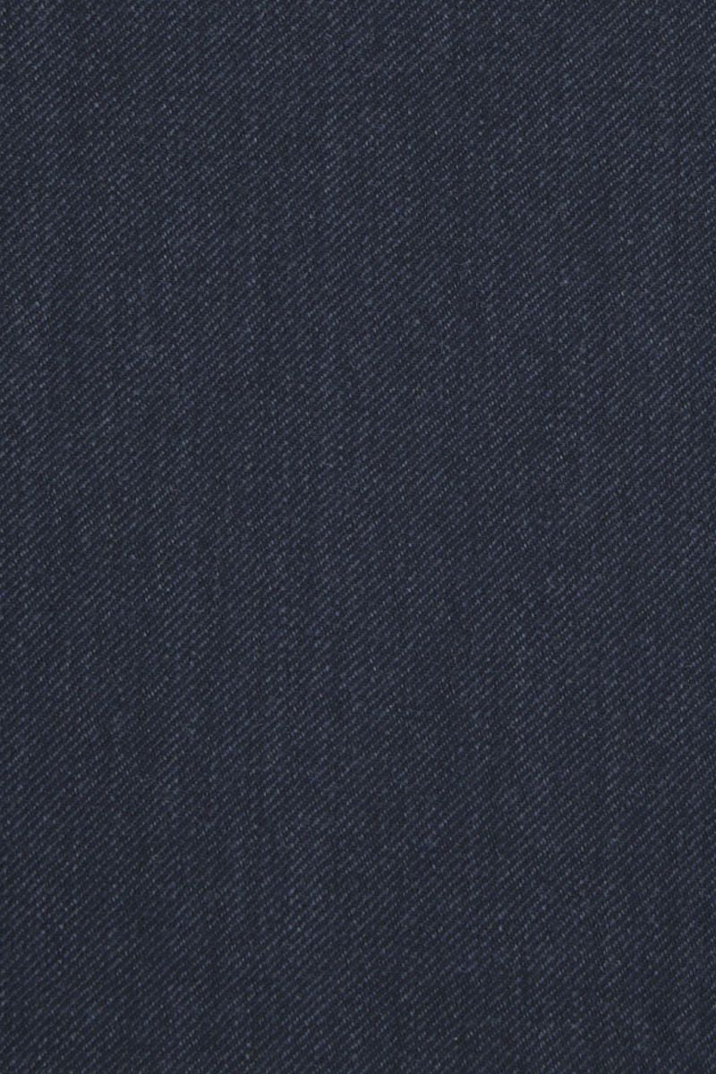 Super 110s Vitale Barberis Canonico Italian Luxury 4 Harness Wool Serge Flat Front Trouser in Navy Mix by 6 East by Ballin