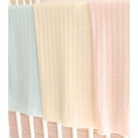 100% Cashmere Bailey Braided Cable Knit Baby Blanket (Choice of Colors) by Alashan Cashmere