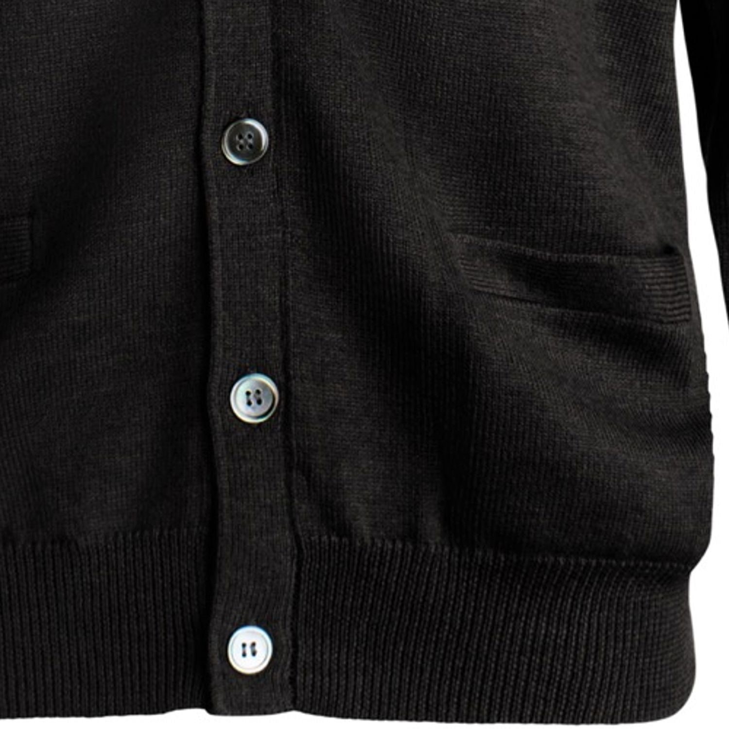 Extra Fine 'Zegna Baruffa' Merino Wool Button Front Cardigan Sweater in Black by Viyella