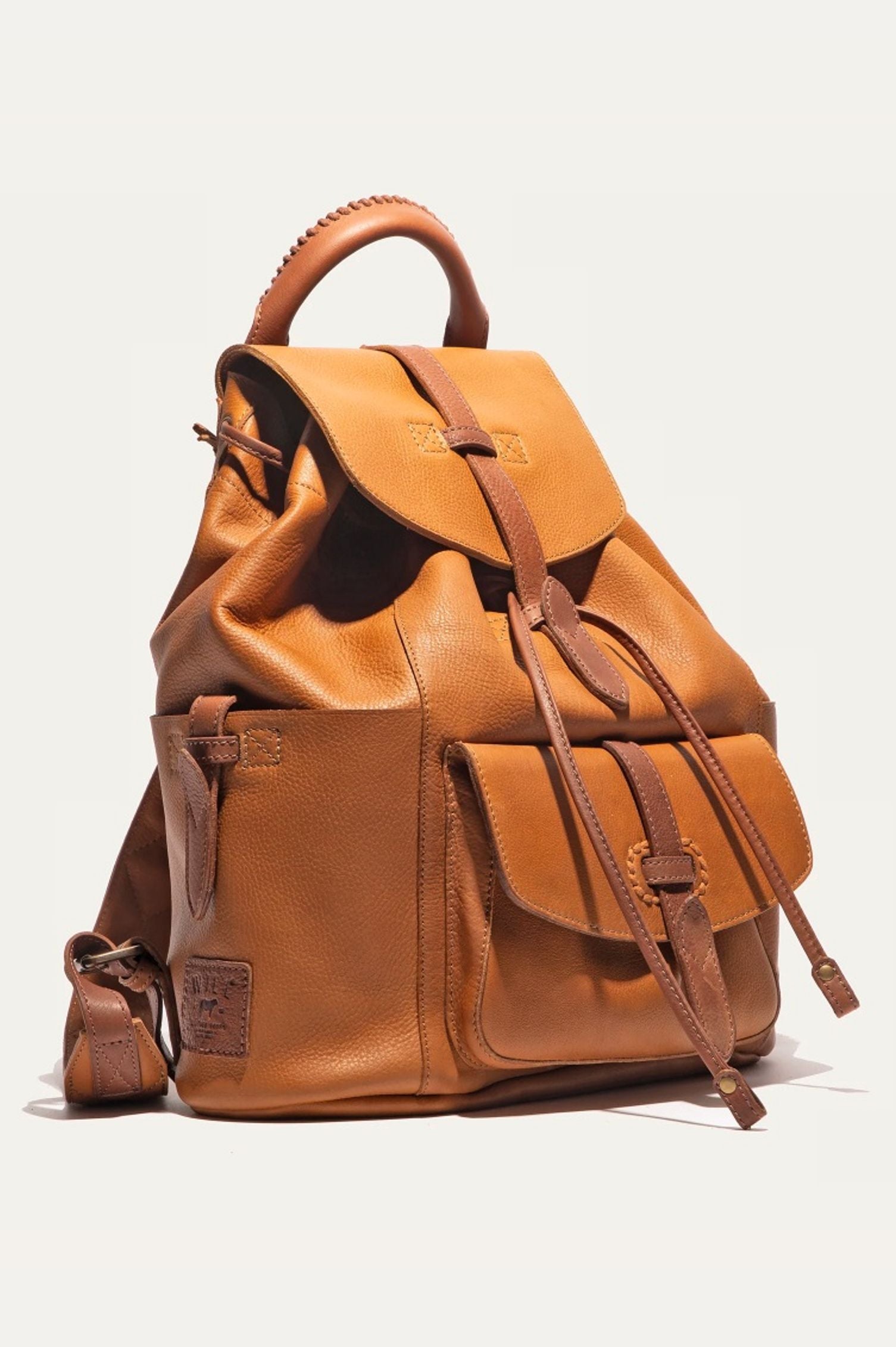 Rainier Leather Backpack in Tan/Cognac by Will Leather Goods