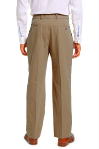Washed Poplin Pant in British Tan, Size 36 (Oak Double Reverse Pleat) by Charleston Khakis